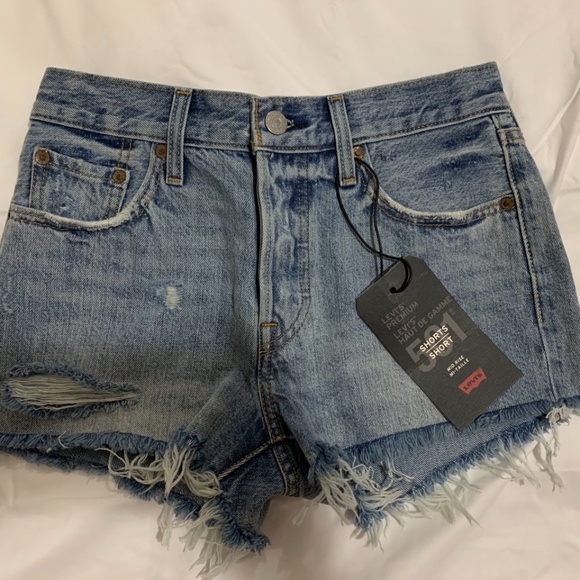 SOLD -- NEW BLUE LEVI SHORTS - Picture 2 of 4